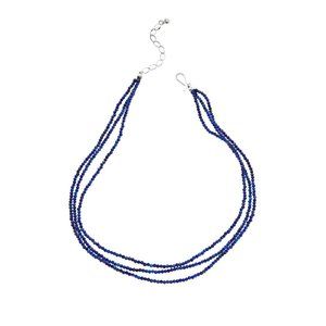 Jay King Sterling Silver Lapis Bead 3-Strand Necklace 18"